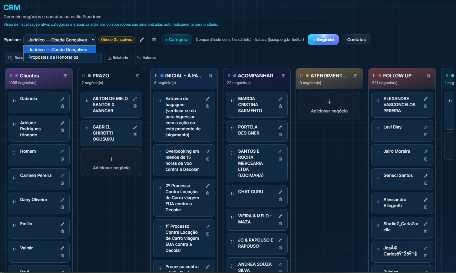 CRM e Contatos